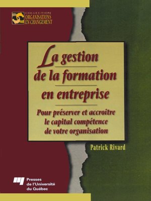 cover image of La gestion de la formation en entreprise